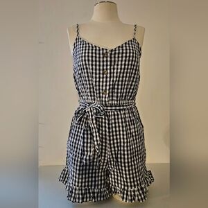 New Look Petite Gingham Romper